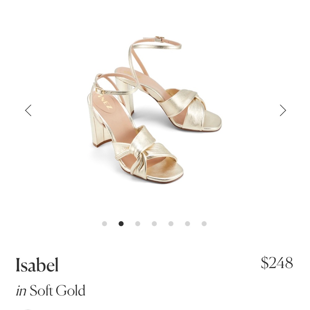 Inez Isabel Heels in Soft Gold